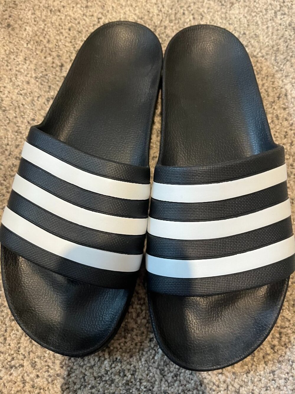 ADIDAS Black and White Sip ons SZ 12